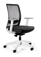 Fotele i krzesła biurowe - Krzesło ergonomiczne biurowe obrotowe ANGGUN M - BIAŁY, SIATKA/TKANINA BL - miniaturka - grafika 1