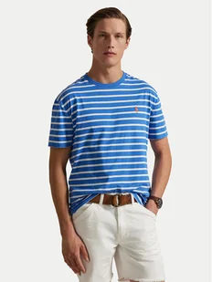 Polo Ralph Lauren T-Shirt 710938134006 Niebieski Slim Fit - Koszulki męskie - miniaturka - grafika 1
