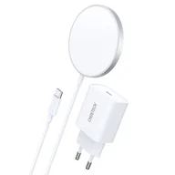 Ładowarki do telefonów - Choetech ładowarka indukcyjna MagSafe + adapter PD5005 biały (T517-F) - miniaturka - grafika 1