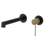 Baterie umywalkowe - Sapho Solaris bateria umywalkowa podtynkowa czarny mat WD008G - miniaturka - grafika 1