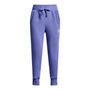 Spodnie i spodenki dla dziewczynek - Dziewczęce spodnie treningowe UNDER ARMOUR Rival Fleece LU Joggers - niebieskie - miniaturka - grafika 1