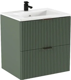 Elior Szałwiowa szafka wisząca z wpuszczaną umywalką H9-C94 - Umywalki - miniaturka - grafika 1