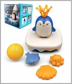 Zabawki do kąpieli - ZABAWKA DO KĄPIELI FONTANNA WODNA ZABAWKA DO WANNY DLA DZIECKA PINGWINEK - miniaturka - grafika 1