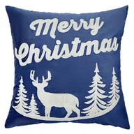 Pozostałe akcesoria świąteczne - Poszewka 45 x 45 Świąteczna Renifer Granat - miniaturka - grafika 1