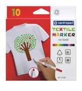 Przybory szkolne - Centropen Markery Do Tkanin  Textile Marker 2739 10 Kolorów - miniaturka - grafika 1