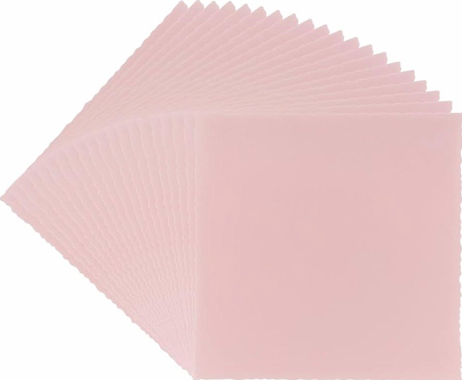 NAKŁADKA PAPIER PRZEZROCZYSTY 14X14CM 20SZT KRAWĘDŹ CZERPANA RÓŻ