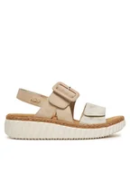 Sandały damskie - Rieker Sandały 69260-60 Beżowy - miniaturka - grafika 1