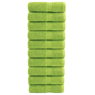 vidaXL Ręczniczki premium SOLUND 10 szt., zielone, 30x30 cm, 600 g/cm² - Ręczniki - miniaturka - grafika 1
