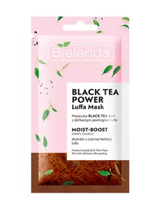 Bielenda MASK MASECZKA BLACK TEA 2W1 Z PEELINGIEM LUFFA NAWILŻAJĄCA 8G - Maseczki do twarzy - miniaturka - grafika 1