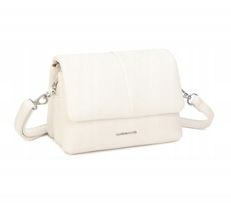 Torebka Damska Listonoszka Biała Elegancka Crossbody 3 Komory LUIGISANTO