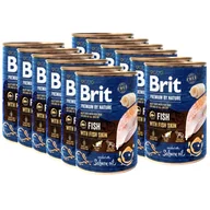 Mokra karma dla psów - Brit Premium by Nature Fish with Fish Skin 12x400g - miniaturka - grafika 1