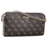 Torebki damskie - Torebka Listonoszka Eco Erica Status Crossbody HWEQG9 51012 Brown Logo (GU676-a) Guess - miniaturka - grafika 1
