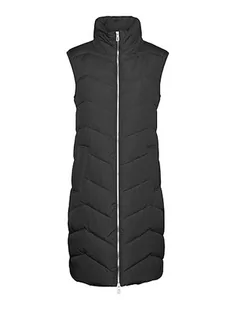 VERO MODA Damska kamizelka pikowana VMLIGA WAISTCOAT NOOS, czarny, XS - Kamizelki damskie - miniaturka - grafika 1