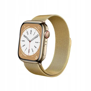 Crong Milano Steel - Pasek ze stali nierdzewnej do Apple Watch 42/44/45/49 mm (złoty) - Akcesoria do smartwatchy - miniaturka - grafika 6