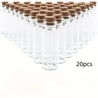 Inne - TEMU 20 szt. 20ml Przezroczyste Butelki Szklane z Eleganckimi Korkami - Idealne na Upominki Ślubne, Rękodzieło DIY & Dekoracje Domowe, Doskonały - miniaturka - grafika 1