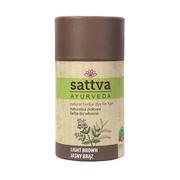 Farby do włosów i szampony koloryzujące - Sattva Henna jasny brąz SATTVA 150g - miniaturka - grafika 1