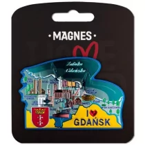 PAN DRAGON Magnes I love Poland Gdańsk ILP-MAG-A-GD-35 - Magnesy - miniaturka - grafika 1