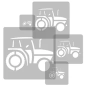 Szablony malarskie - Szablony Malarskie Wielokrotne 5 szt. // Traktor - miniaturka - grafika 1