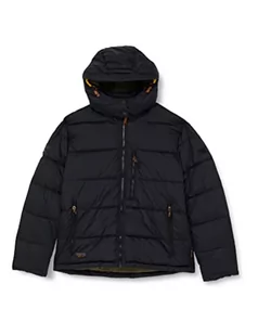 camel active Męska bluza z kapturem z podszewką, czarny, 110 - Bluzy męskie - miniaturka - grafika 1