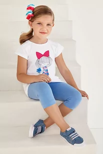 Komplet dziewczęcy Mayoral koszulka z krótkim rękawem i 2-pak leginsów - różowy - Dresy i komplety dla dziewczynek - miniaturka - grafika 1