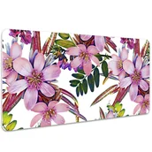 Podkładki na biurko - Mata ochronna z nadrukiem Różowe kwiaty 100x50 cm, Dywanomat - miniaturka - grafika 1