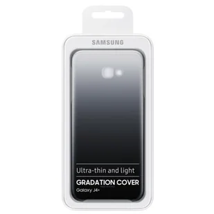 Samsung Etui Gradation Cover do Galaxy J4+ 2018 Czarny EF-AJ415CBEGWW - Etui i futerały do telefonów - miniaturka - grafika 1
