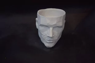 Geometryczna głowa-doniczka,osłonka,wazon - Donice - miniaturka - grafika 1