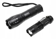 Latarki - Electraline 58042 7 LED latarka 60 lumenów, lampa awaryjna z ergonomicznym uchwytem i włącznikiem/wyłącznikiem, wodoszczelna IP44 i odporna na uderzenia, duża, czarna - miniaturka - grafika 1