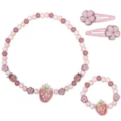 Biżuteria dla dzieci - Drewniany zestaw biżuterii Strawberry, Little Dutch - miniaturka - grafika 1