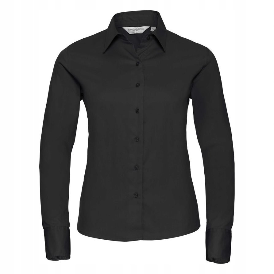 Koszula damska slim z długim rękawem Czarny r. 2XL
