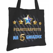 Torby i wózki na zakupy - Torba Bawełniana dla Fizjoterapeuty Czarna Na Prezent Trwały Nadruk - miniaturka - grafika 1