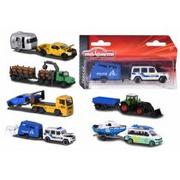 Samochody i pojazdy dla dzieci - Majorette 212053154 Trailer Assortment, Die-Cast pojazd, w zestawie pudełko zbiorcze, opony gumowe, wolnobieg, 6 rodzajów, wielokolorowe - miniaturka - grafika 1