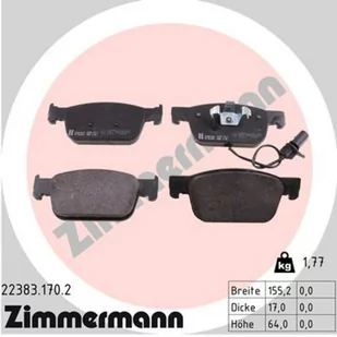 Klocki hamulcowe - komplet ZIMMERMANN 22383.170.2 - Klocki hamulcowe - miniaturka - grafika 1