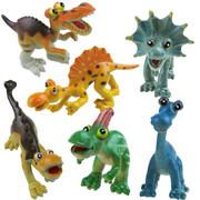 Figurki dla dzieci - KinderSafe Zwierzęta gumowe DINOZAURY 6 sztuk - QK006 QK006 - miniaturka - grafika 1