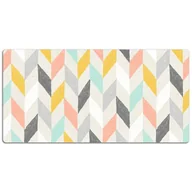 Podkładki na biurko - Podkładka na całe biurko Pastelowa geometryczna jodełka 120x60 cm - miniaturka - grafika 1