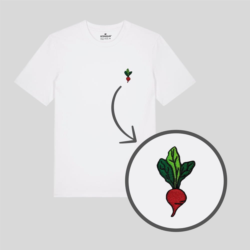 Haftowana koszulka - BURAK - biały M