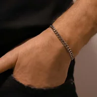 Moda i Uroda OUTLET - Bransoletka męska pancerka srebrna cienka 5 mm 18 cm, 21 cm lub 23 cm - miniaturka - grafika 1