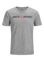 Koszulki męskie - Jack & Jones Koszulka "JJECORP" w kolorze szarym - miniaturka - grafika 1