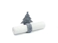 Dekoracja stołu - Serwetnik ze wzorem świątecznym - Choinka - 21 cm - 1 szt. - miniaturka - grafika 1