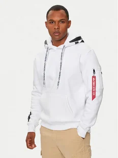 Alpha Industries Bluza 126803 Biały Regular Fit - Bluzy męskie - miniaturka - grafika 1