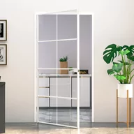 Drzwi zewnętrzne - Drzwi wewnętrzne, białe, 102x201,5 cm, szkło i aluminium Lumarko! - miniaturka - grafika 1