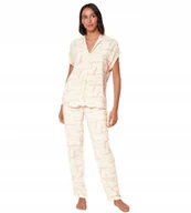 Piżamy damskie - Piżama TRIUMPH damska Boyfriend Fit PW 01 Komplet góra dół Wiskoza 46 - miniaturka - grafika 1