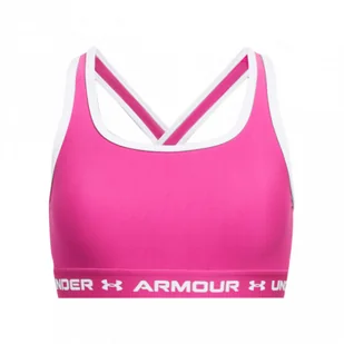 Dziewczęcy biustonosz treningowy UNDER ARMOUR Crossback Mid Solid - różowy - Biustonosze - miniaturka - grafika 1