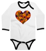 Body dla niemowląt - Body dziecięce Love Kocham Jesień Serce z Liści Na Dzień Jesieni 98/104 - miniaturka - grafika 1