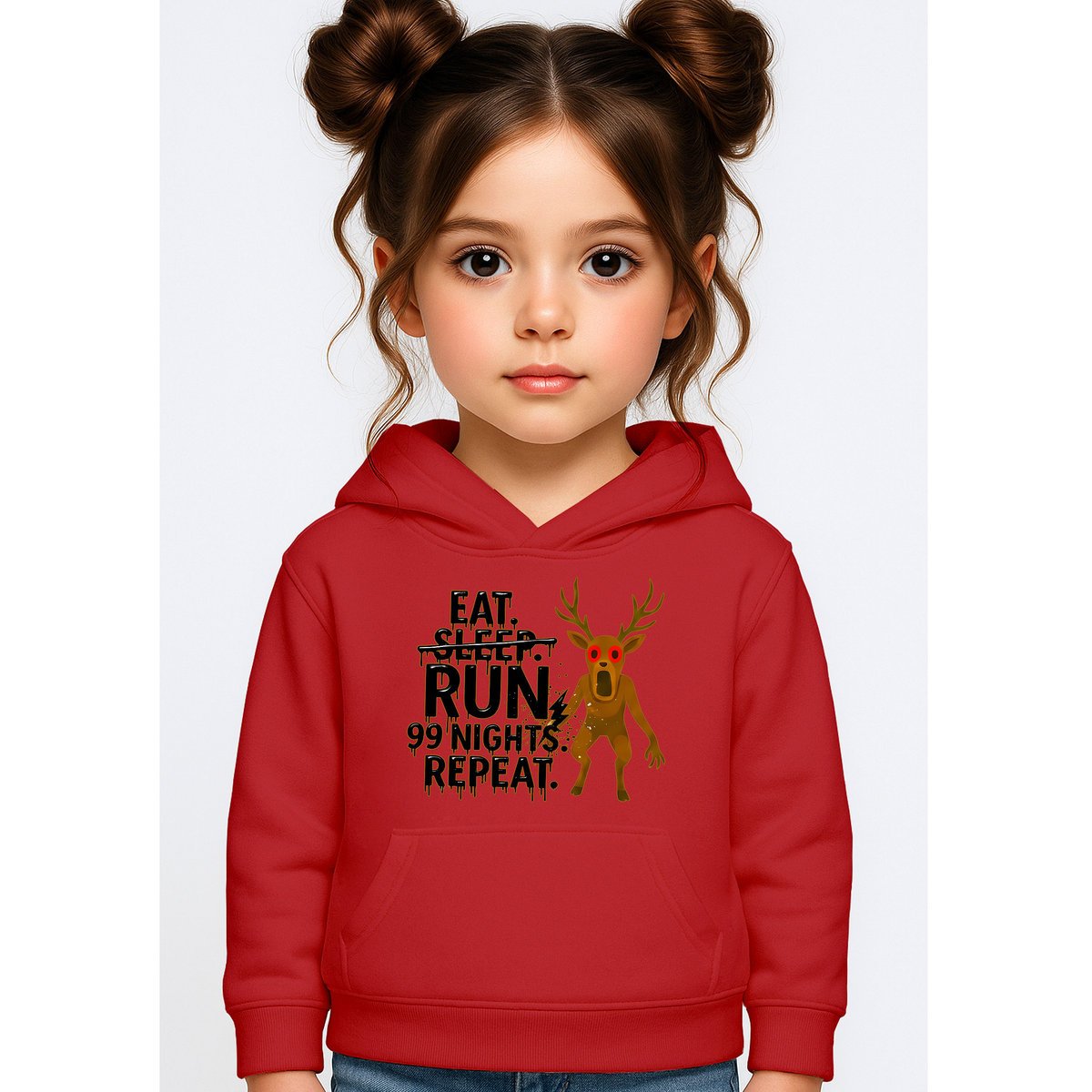 BLUZA DZIECIĘCA Z KAPTUREM 99 NOCY W LESIE ROBLOX 146-152 PREZENT