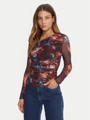 Bluzki damskie - Guess Bluzka W5BP32 KCZC2 Kolorowy Slim Fit - miniaturka - grafika 1