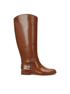 Lauren Ralph Lauren Oficerki 802937804002 Brązowy - Kozaki damskie - miniaturka - grafika 1