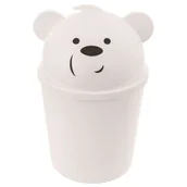 Kosze na śmieci - Kosz na śmieci MINI MIŚ 1,5L - biały - miniaturka - grafika 1