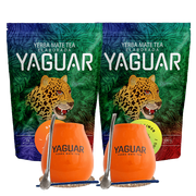Yerba Mate - Zestaw Startowy dla dwojga Yerba Mate Yaguar Naranja 500g + Yaguar Menta Limon 500g - miniaturka - grafika 1