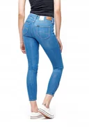 Spodnie damskie - LEE SCARLETT CROPPED HIGH BLUE L30CPFYO 25/33 - miniaturka - grafika 1